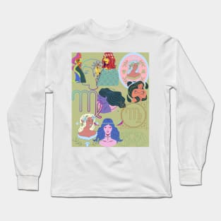 Zodaic Virgo Design Long Sleeve T-Shirt